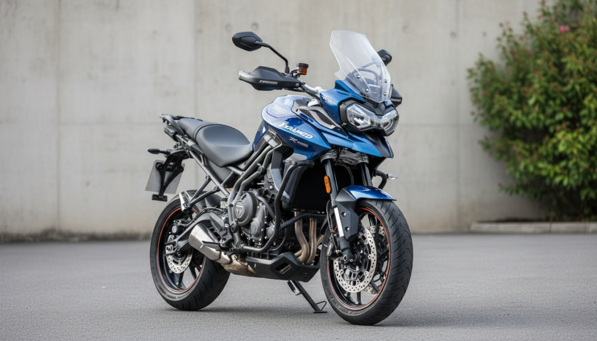 découvrez les dernières améliorations esthétiques et les nouvelles protections pyramid pour la triumph tiger sport 800, alliant style et sécurité pour une expérience de conduite optimale.