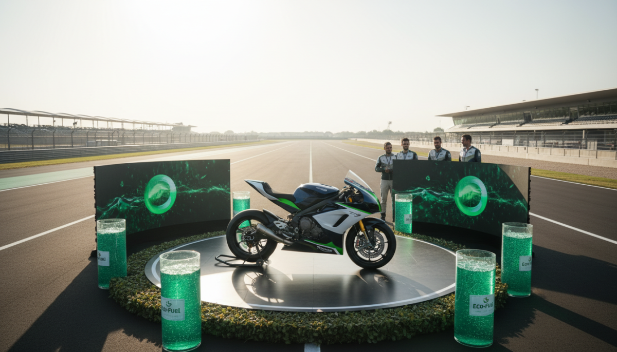 triumph dévoile le prix du triple trophy 2026 et lance les essais moto2 utilisant des carburants non fossiles, marquant une avancée vers une compétition plus écologique.