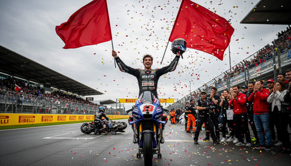 manu gonzález s'impose dans une course moto2 mouvementée, marquée par deux interruptions avec drapeaux rouges et un grave accident impliquant david alonso.