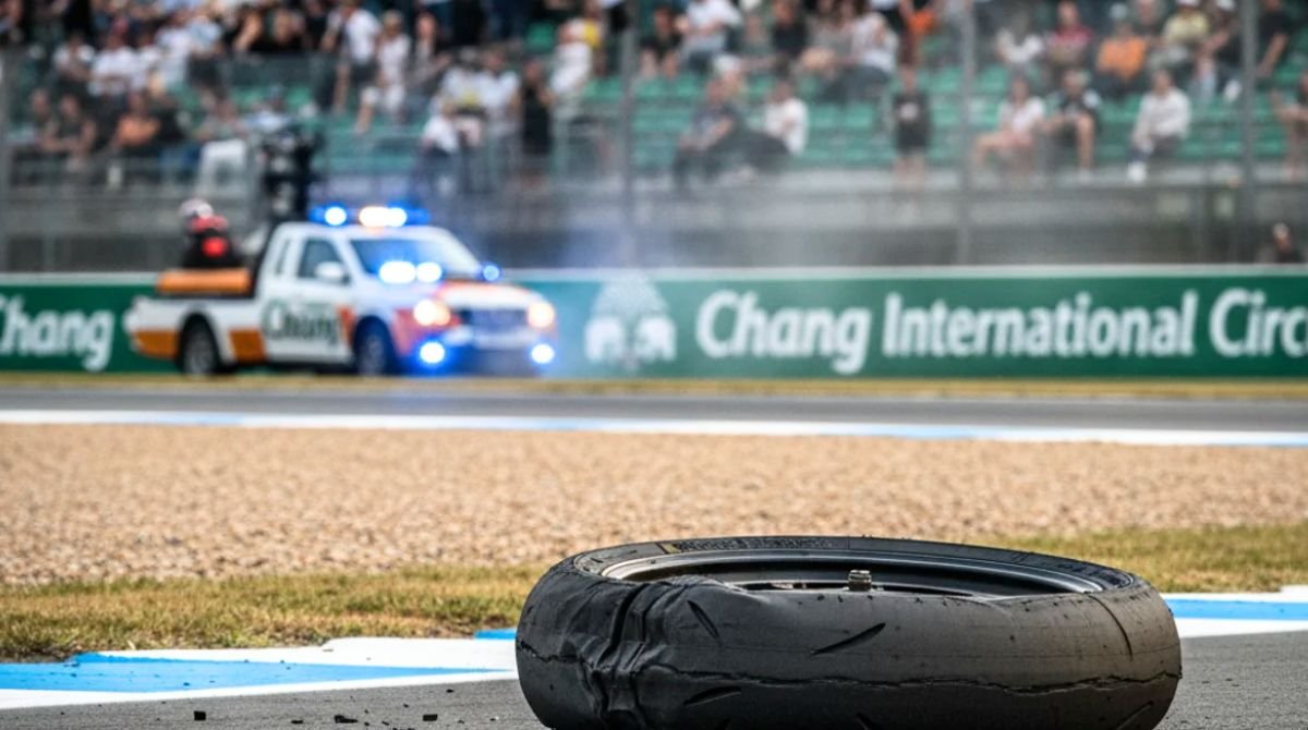 Quelles sont les causes de la crevaison de Marc Marquez au MotoGP de Thaïlande 2026 ?