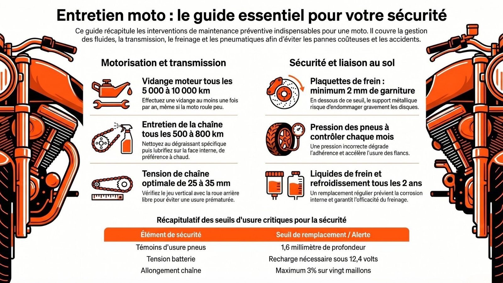 Entretien moto : le guide essentiel pour votre sécurité
